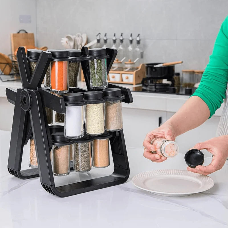 18 Jar Rotating Spice Rack – Worldosia